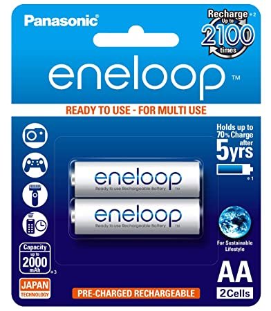 Panasonic Eneloop BK-3MCCE/2BN Rechargeable Battery