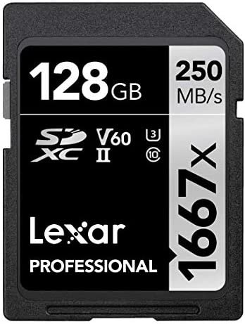 Lexar 128GB Professional 1667x SDXC UHS-II Class 3 Memory Card