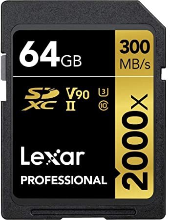 Lexar 64GB Professional 2000x UHS-II SDXC Memory Card