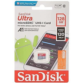 SanDisk Ultra 128 GB MicroSDHC Class 10 120 Mbps Memory Card