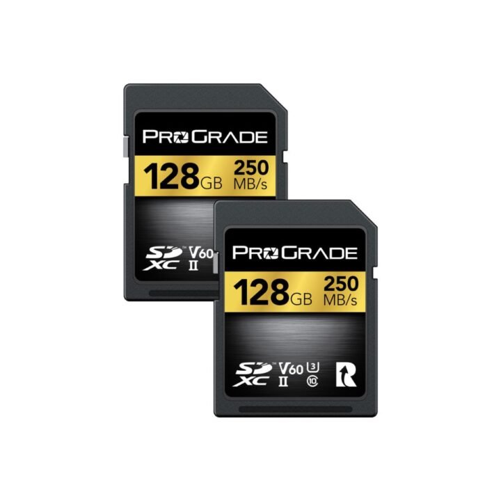 ProGrade Digital 128GB SDXC UHS-II V60 Memory Card / Gold / 250 MB/s / 2 Pack